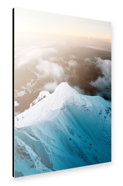 Alu-Dibond "Pilatus-Kulm im Sonnenuntergang" 30x20 cm artboxONE