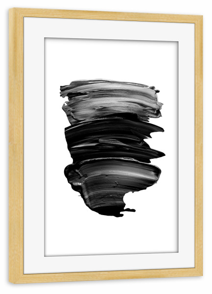 Poster mit Rahmen kiefer "Let's Paint in Black" artboxONE - Abstrakt,Streetart