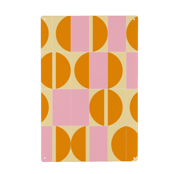 Holzbild "Sunny Tiles First" artboxONE - Abstrakt,Geometrie - Geometric,Minimalist,Bold,Geometrie,Geometry,Abstract,Abstrakt,Colorful,Bunt