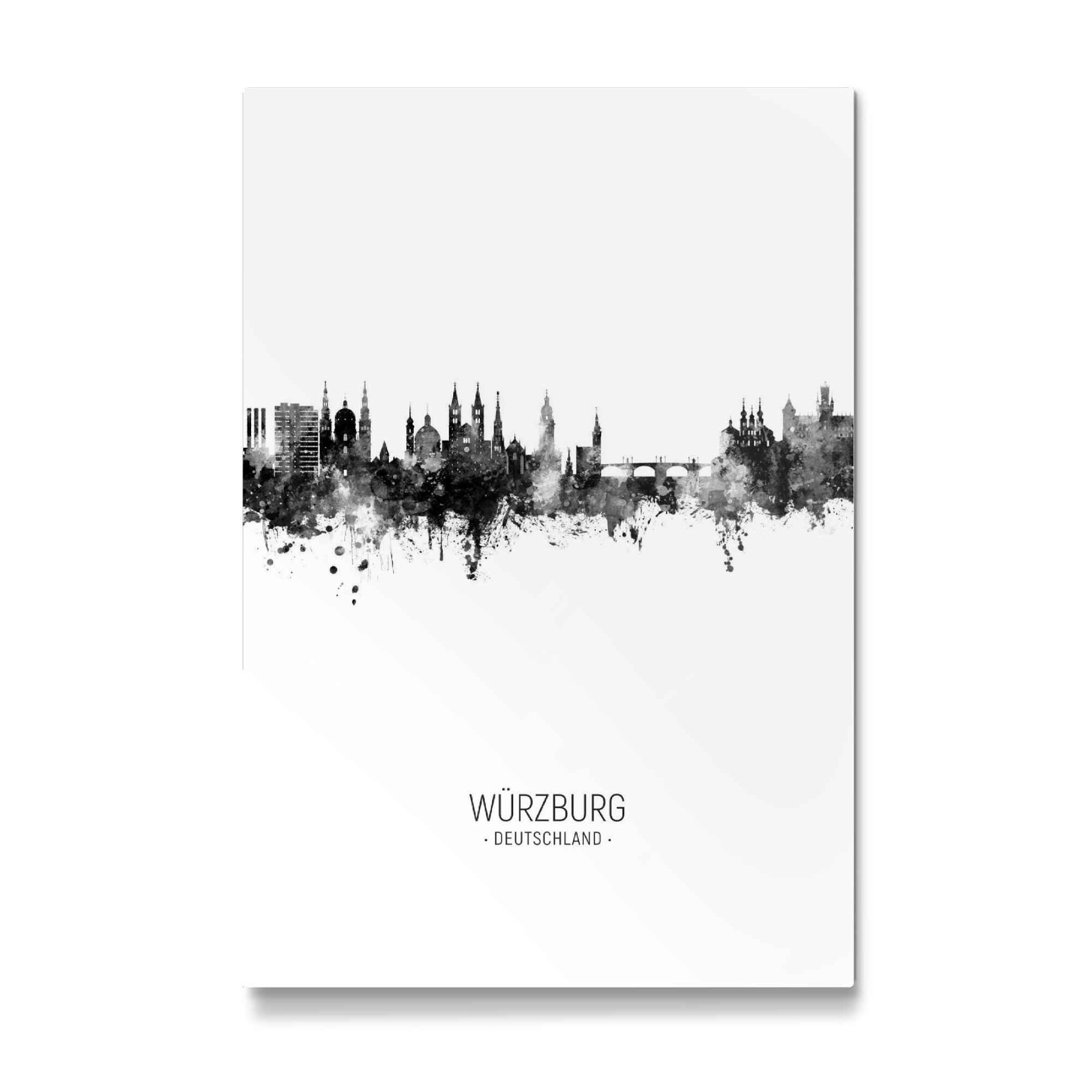 Galerie-Print "Würzburg Germany Skyline BW" 75x50 cm artboxONE