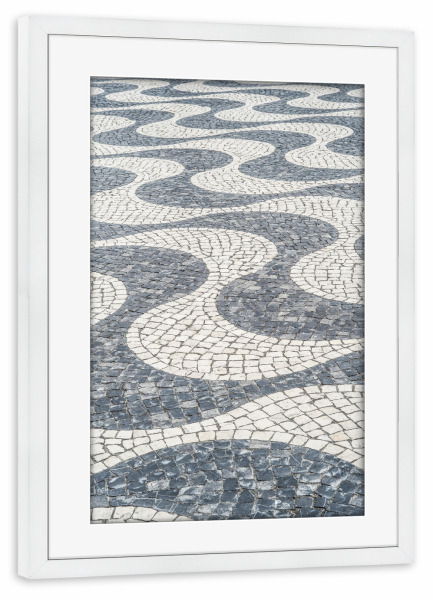 Poster mit Rahmen weiß "Centre Court" artboxONE - Abstrakt