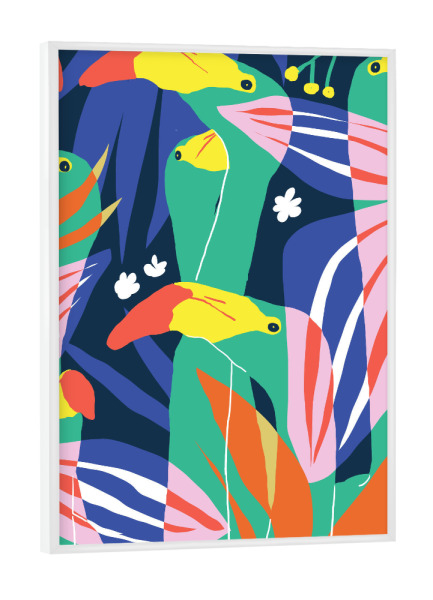 Poster mit weißem Rahmen "Don't Give a Flock" artboxONE - Natur,Floral,Tiere