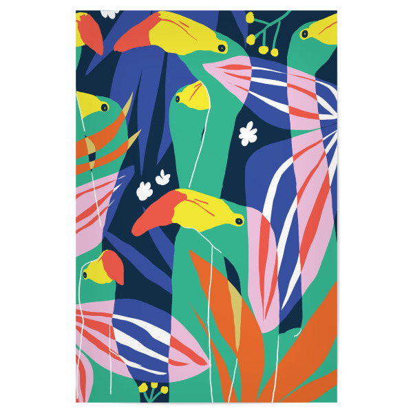 Poster 30x20 cm "Don't Give a Flock" artboxONE - Natur,Floral,Tiere