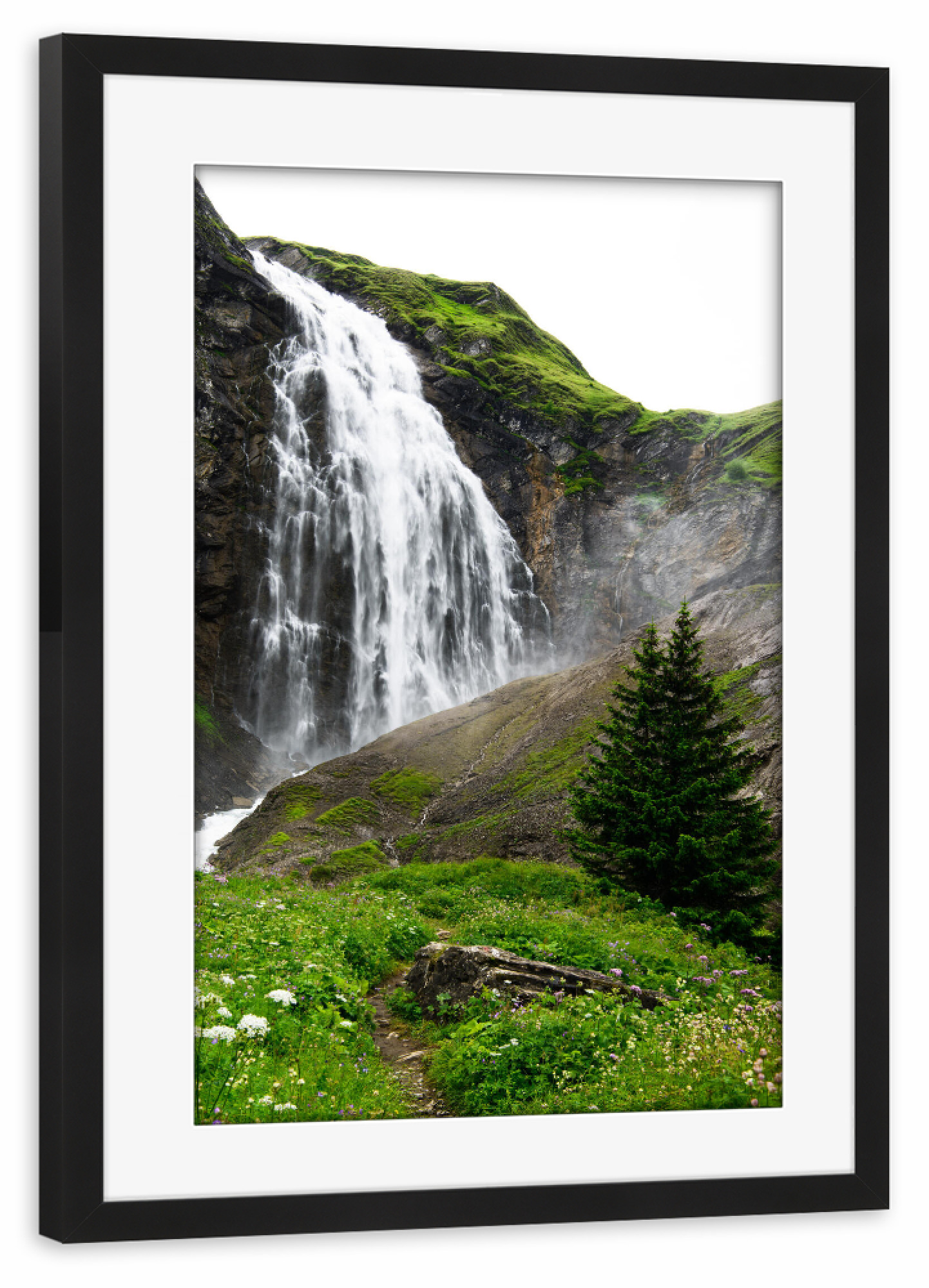 Poster mit Rahmen schwarz "Upper Engstligen" artboxONE - Natur,Reise