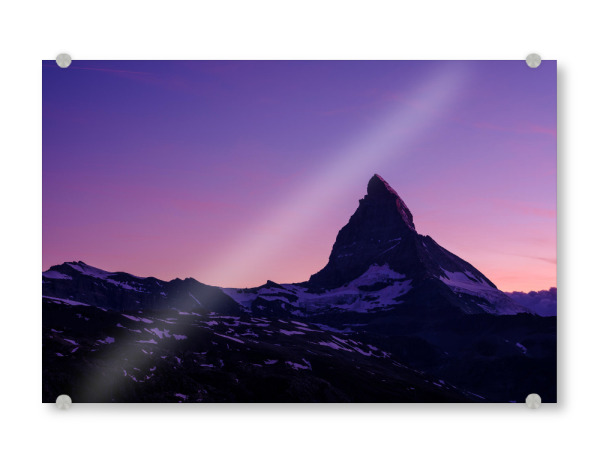 Acrylglasbild "Matterhorn silhouette at dusk" artboxONE - Natur,Reise