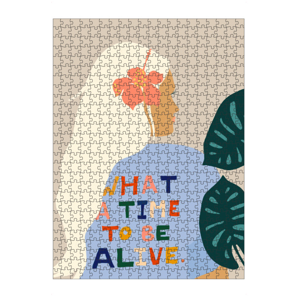 Puzzle Ravensburger "What A Time To Be Alive | Blonde" artboxONE - Typografie,Menschen