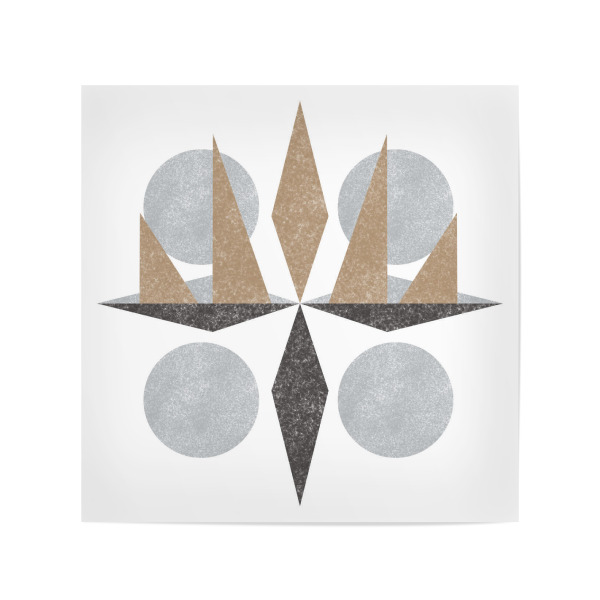Poster 20x20 cm "Abstract Design Gold and Black" artboxONE - Abstrakt,Geometrie