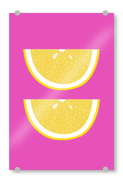 Acrylglasbild "2 Orangenscheiben" artboxONE - Essen & Trinken / Obst & Gemüse