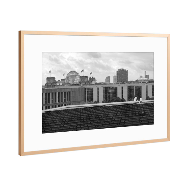 Poster mit Rahmen Kupfer "Berliner Skyline" artboxONE - Städte / Berlin,Reise,Architektur