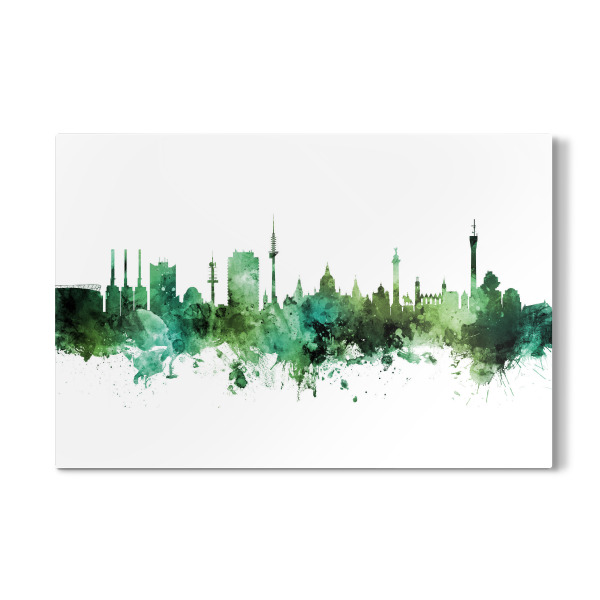 Galerie-Print "Hannover Germany Skyline Green" 30x20 cm artboxONE