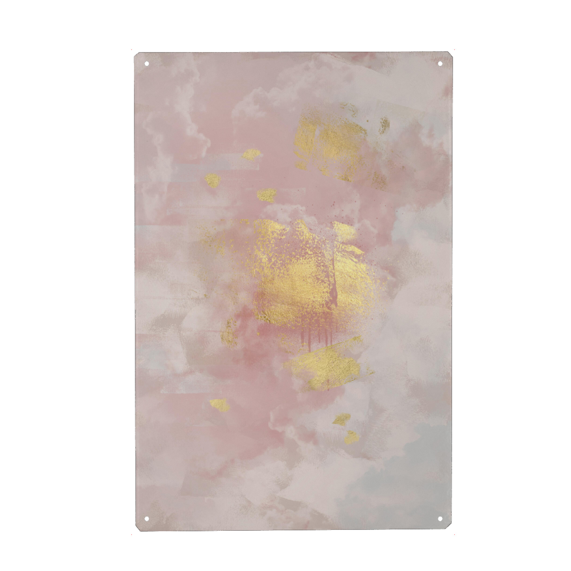 Metall Poster "ROSE Abstrakt Marmor" artboxONE - Abstrakt - Rosa,Abstract,Abstrakt,Marmor,Marble,Boho,Bohemian,Pink,Gold - Blechschild