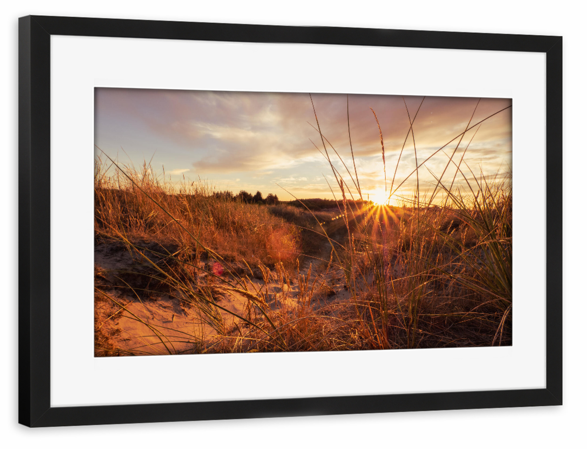 Poster mit Rahmen schwarz "Scandinavian Sunset" artboxONE - Natur,Reise / Strand und Meer