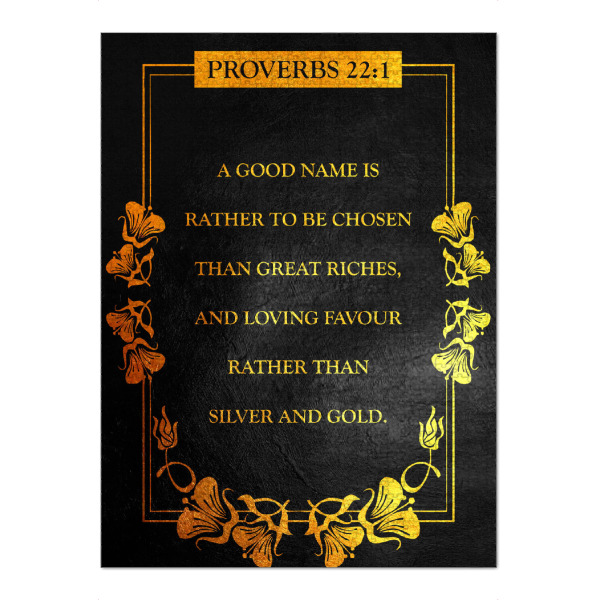 Puzzle Ravensburger "Proverbs 22:1" artboxONE - Typografie
