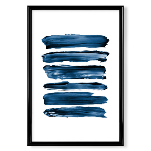 Brush Strokes in Blue