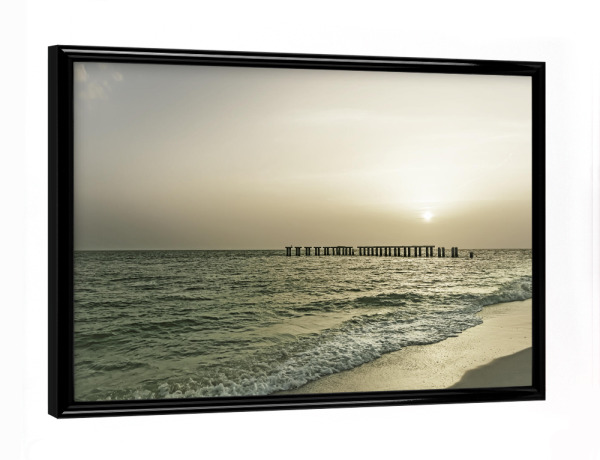 Poster mit schwarzem Rahmen "FLORIDA Sonnenuntergang | Vintage" artboxONE - Natur,Reise,Reise / Strand und Meer