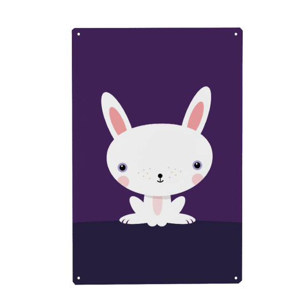 Metall Poster "Kleines Kaninchen" artboxONE - Für Kinder,Tiere