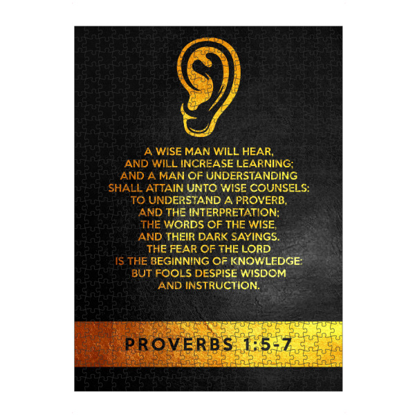 artboxONE Puzzle "Proverbs 1:5-7" artboxONE - Typografie