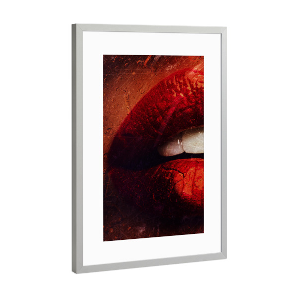 Poster mit Rahmen Silber "Rainy Days I Tas" artboxONE - Menschen