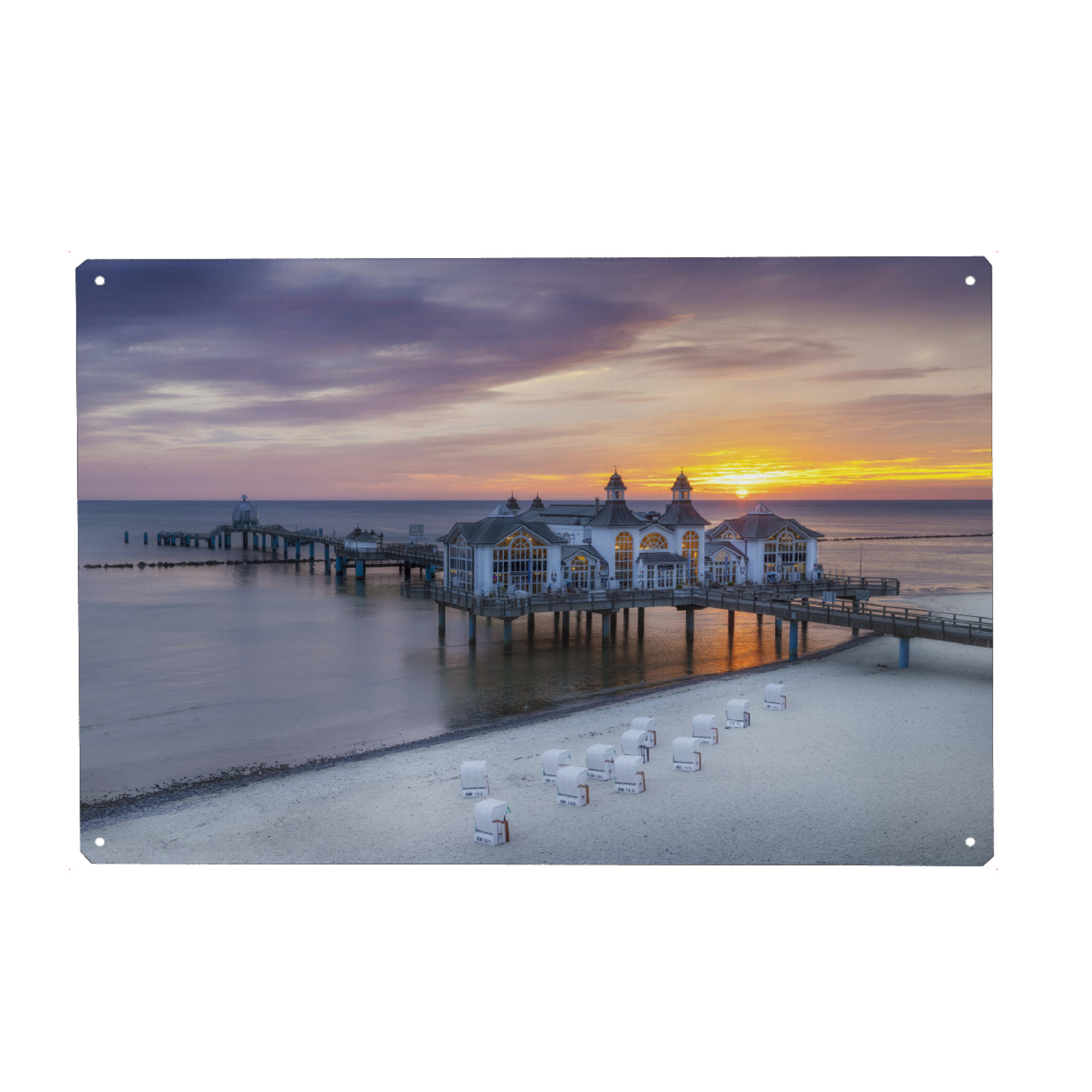 Holzbild "RÜGEN Seebrücke in Sellin" artboxONE - Architektur,Reise / Strand und Meer
