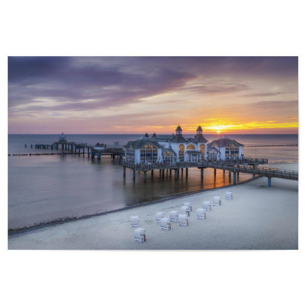 Poster "RÜGEN Seebrücke in Sellin" artboxONE - Architektur,Reise / Strand und Meer