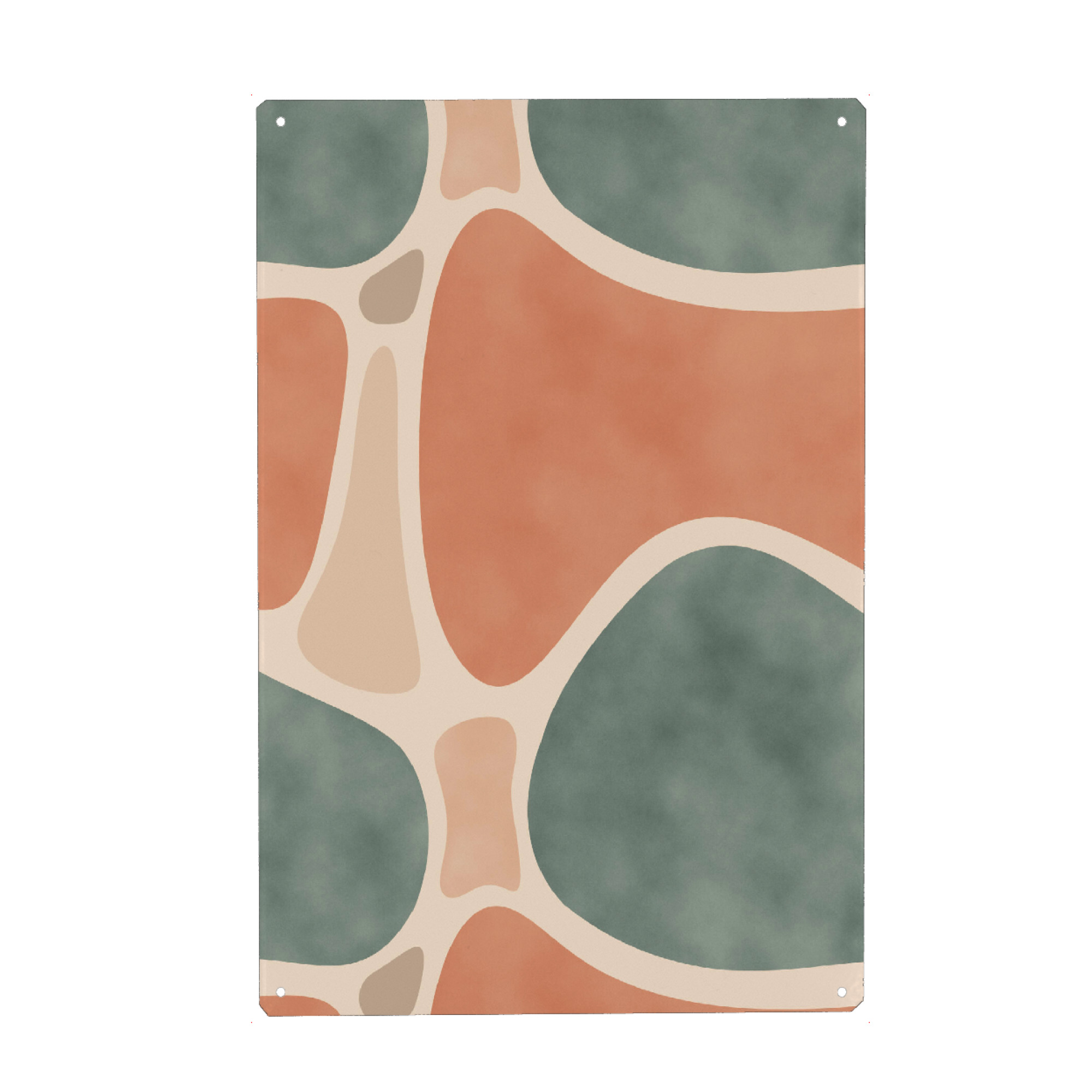 Metall Poster "Earth Tones Shapes" artboxONE - Abstrakt,Geometrie