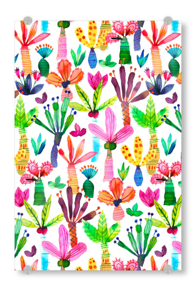 Acrylglasbild "Palms Kids Garden" artboxONE - Natur,Für Kinder,Lustig