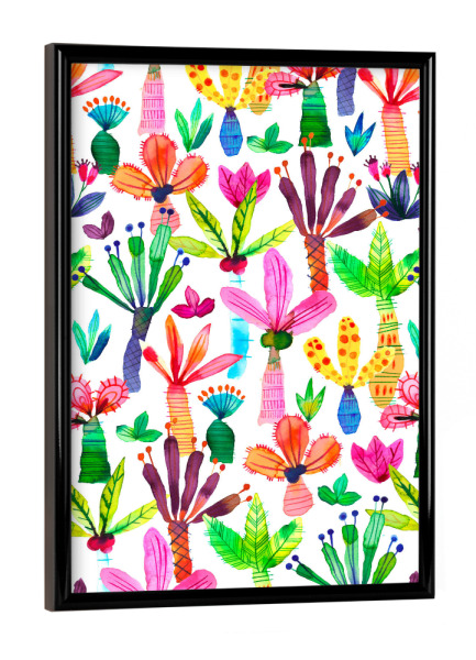 Poster mit schwarzem Rahmen "Palms Kids Garden" artboxONE - Natur,Für Kinder,Lustig