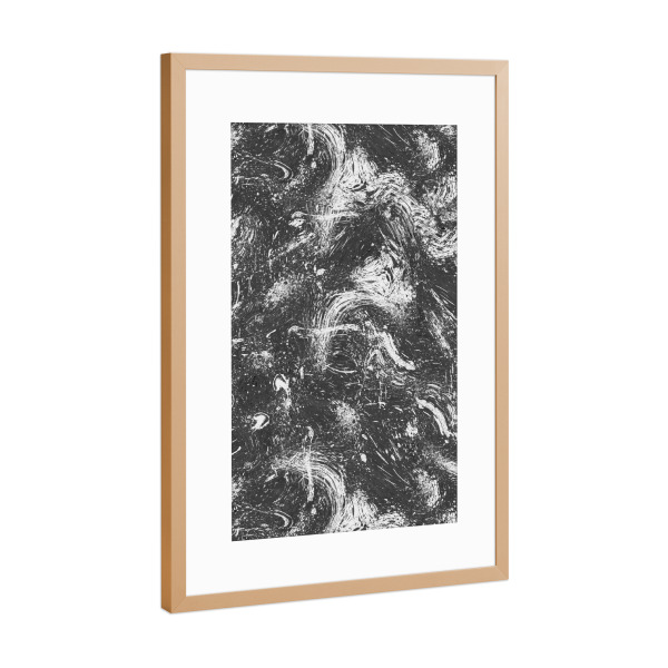 Poster mit Rahmen Kupfer "Abstract Dripping Black" artboxONE - Abstrakt,Fashion,Für Papa