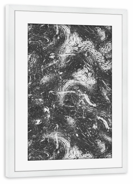 Poster mit Rahmen weiß "Abstract Dripping Black" artboxONE - Abstrakt,Fashion,Für Papa