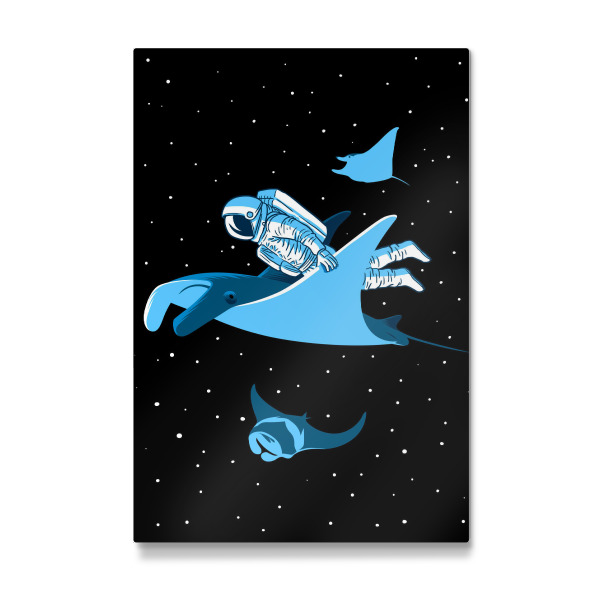 Galerie-Print "Astronaut with blanket fish" 30x20 cm artboxONE