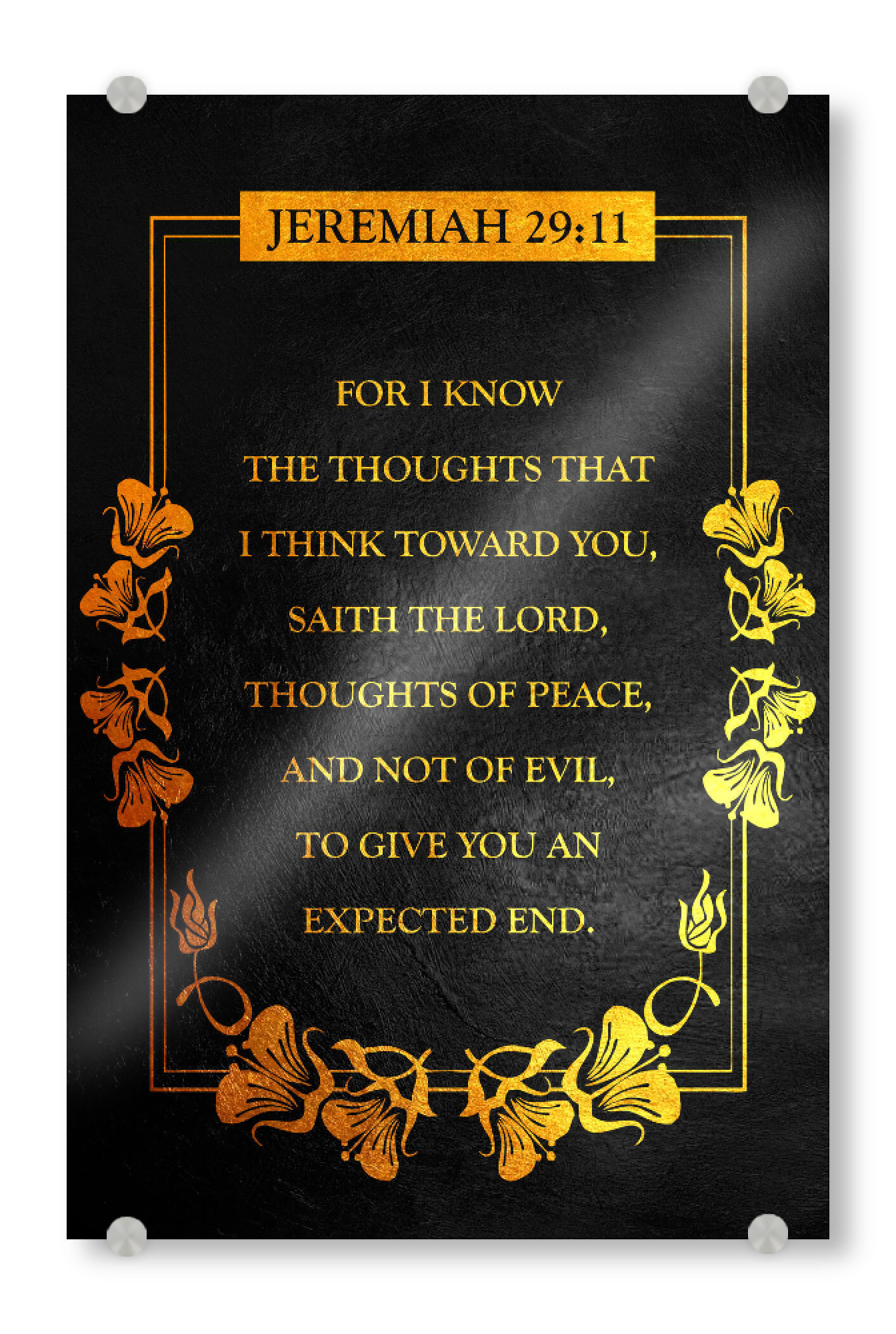 Acrylglasbild "Jeremiah 29:11" artboxONE - Typografie