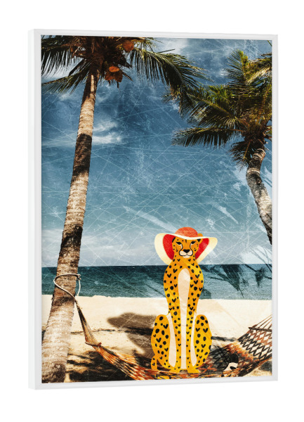 Poster mit weißem Rahmen "Happy place" artboxONE - Natur,Tiere