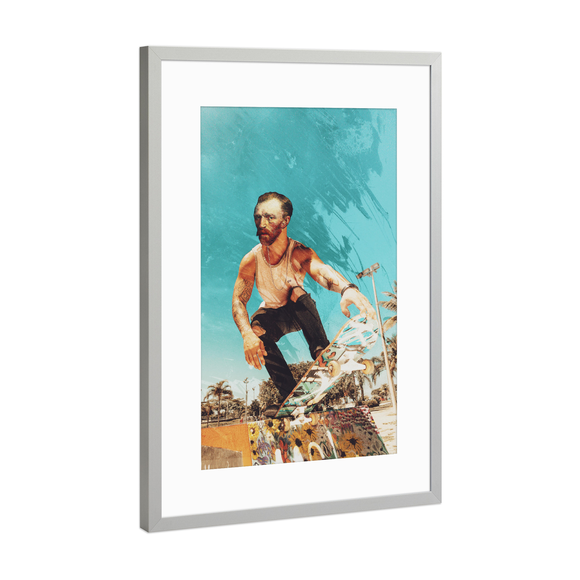 Poster mit Rahmen Silber "Skilled Vincent" artboxONE - Menschen,Sport,Sport / Motivation