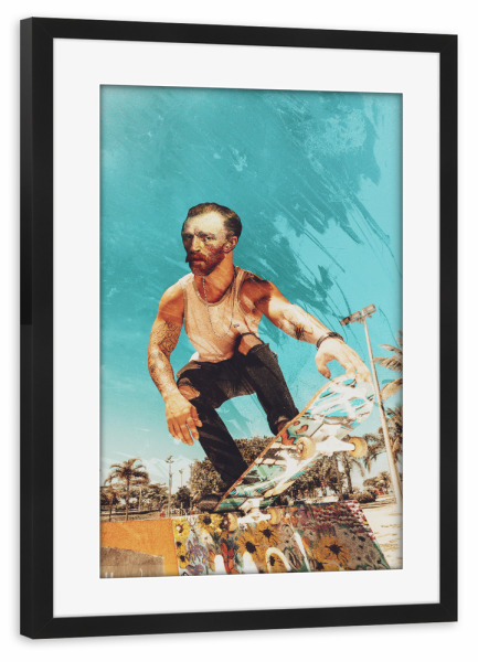 Poster mit Rahmen schwarz "Skilled Vincent" artboxONE - Menschen,Sport,Sport / Motivation