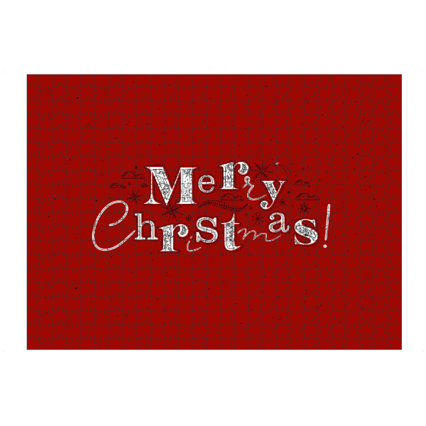 Puzzle Ravensburger "Merry Christmas red" artboxONE - Typografie,Weihnachten