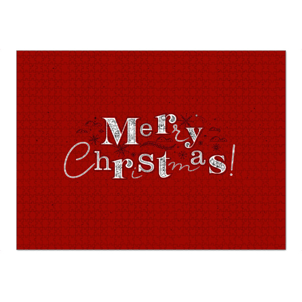 Puzzle Ravensburger "Merry Christmas red" artboxONE - Typografie,Weihnachten