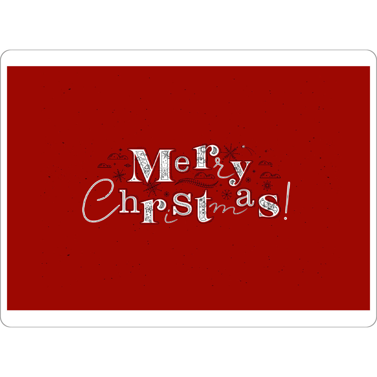 Tischset "Merry Christmas red" artboxONE - Typografie,Weihnachten