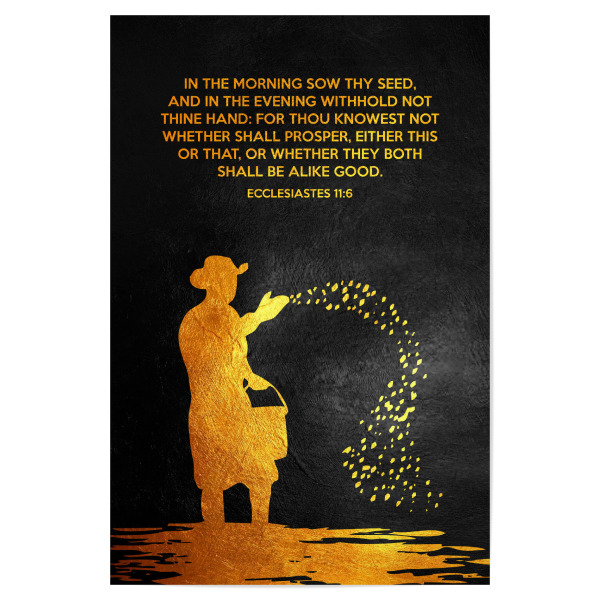 Poster "Ecclesiastes 11:6" artboxONE - Typografie,Menschen