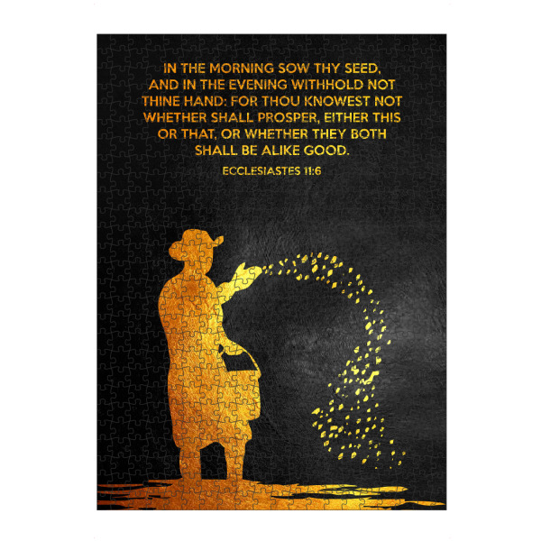 artboxONE Puzzle "Ecclesiastes 11:6" artboxONE - Typografie,Menschen