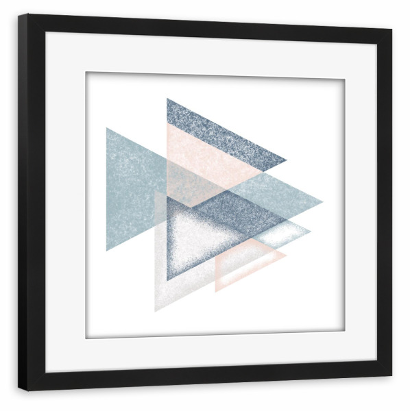 Poster mit Rahmen schwarz "Triangles abstract" artboxONE - Abstrakt,Geometrie