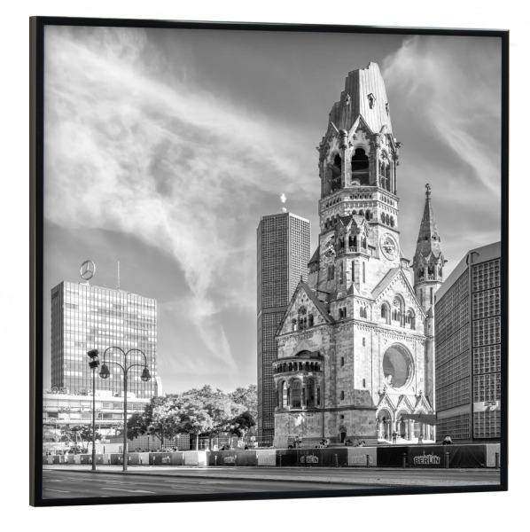 Poster mit schwarzem Rahmen 30x30 cm "BERLIN Gedächtniskirche" artboxONE - Städte,Städte / Berlin,Architektur