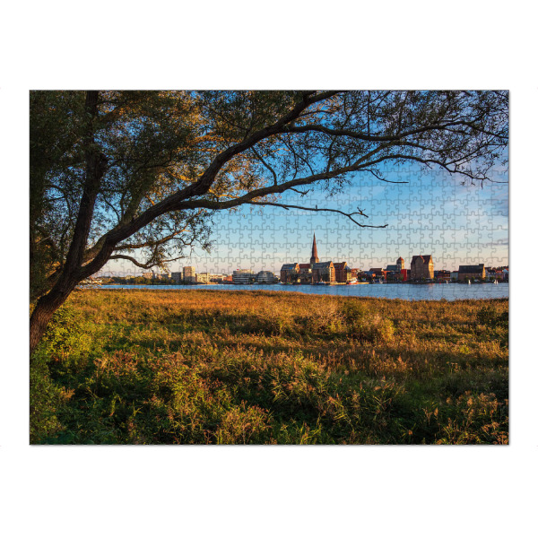 Puzzle Ravensburger "Baum und Schilf in Rostock" artboxONE - Natur,Reise,Architektur,Städte / Weitere