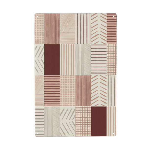 Holzbild "Rustic Tiles First" artboxONE - Abstrakt,Geometrie - Terracotta,Pattern,Rustic,Geometrie,Geometry,Abstract,Abstrakt,Boho