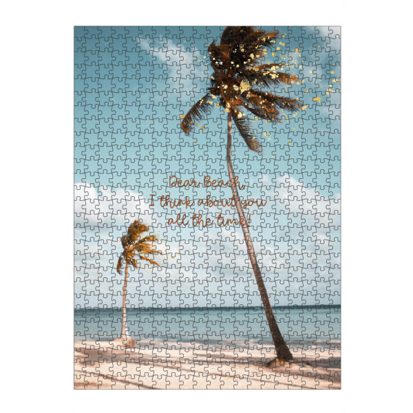 Puzzle Ravensburger "Dear Beach - Lieber Strand" artboxONE - Typografie,Natur,Reise / Strand und Meer