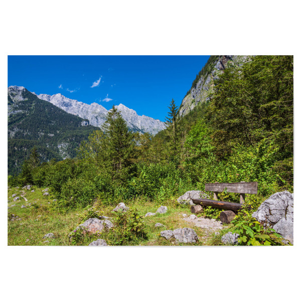 Poster "Landschaft mit Sitzbank" artboxONE - Natur,Reise