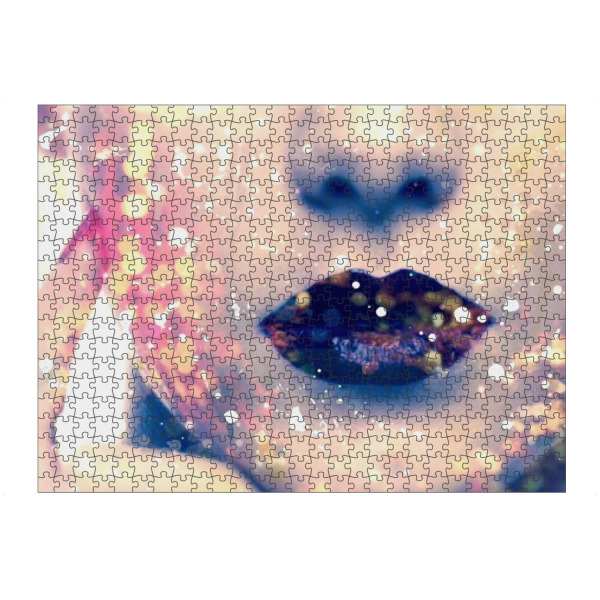 Puzzle Ravensburger "Dark Lips" artboxONE - Menschen - Lips,Lippen,Sinnlich,Männtertraum,Frauen,Gesicht,Mund,Mounth,Female,Woman,Frau,Sexual