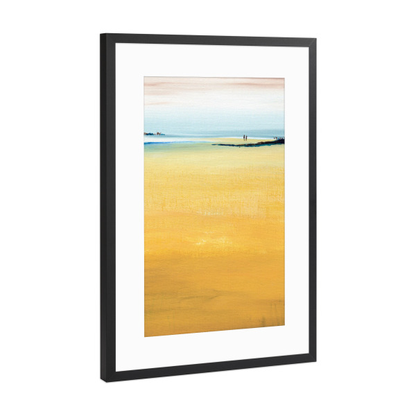 Poster mit Rahmen Schwarz (Metallic) "Canary shore" artboxONE - Abstrakt