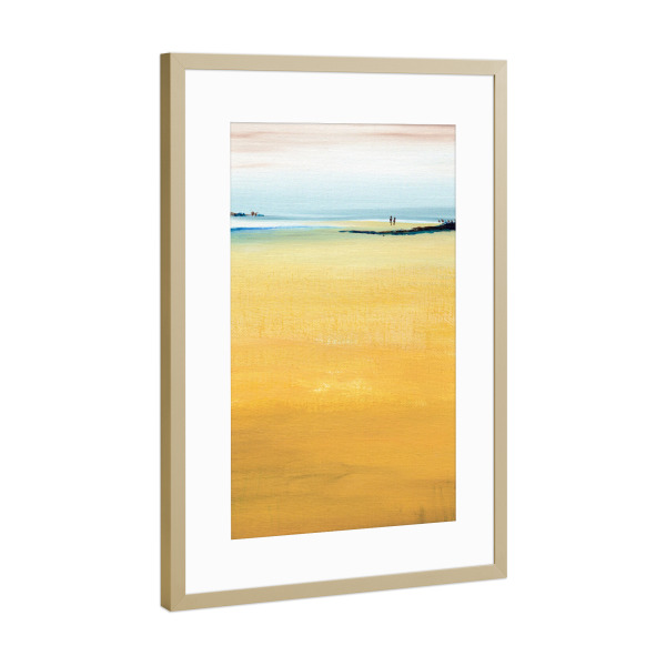 Poster mit Rahmen Gold "Canary shore" artboxONE - Abstrakt