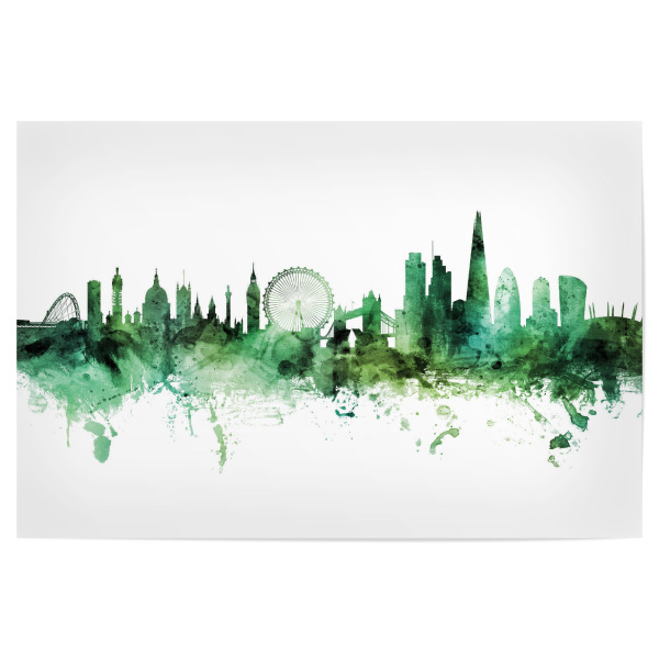 Poster 30x20 cm "London England Skyline Green" artboxONE - Städte,Städte / London