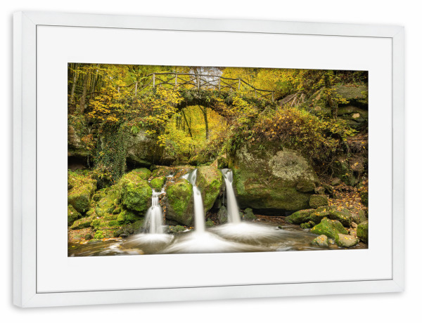 Poster mit Rahmen weiß "Luxemburg Schiessentümpel" artboxONE - Natur,Reise,Reise / Länder